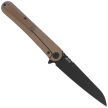Kubey Dandy Knife Gold Titanium, Blackwashed CPM S90V by Maksym Tkachuk (KB247E)