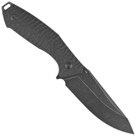 Remette Allosaurus Knife Black G10, Black Stonewashed D2 (RTAS-A)
