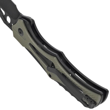 Civivi Biophase Knife Black Aluminum/OD Green G10, Black Stonewashed Nitro-V (C23083C-2)