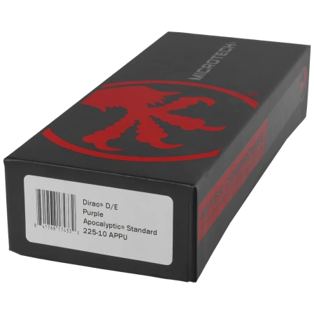 Microtech Dirac D/E OTF Knife Purple Aluminum, Apocalyptic M390 by Tony Marfione (225-10APPU)