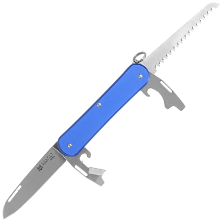Fox Vulpis S4 Sky Blue Aluminium, Polished N690Co Pocket Knife (FX-VP130-S4 SB)