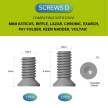 Civivi Knife Clip Screws Set Black Stainless Steel - 10 pcs (CA-12B)