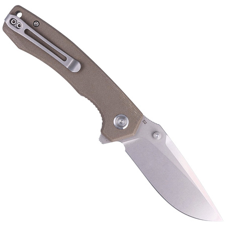 Nóż składany Kubey Calyce Tan G10, Bead Blasted D2 (KU901D)