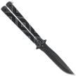 Nóż składany motylek Martinez Albainox Balisong Gray Stone Steel, Gray Stonewashed 3Cr13MoV (02105)