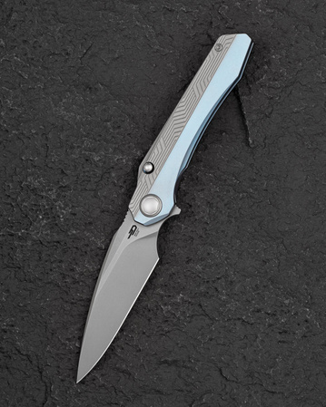 Bestech Wet Nellie Knife Blue/Grey Titanium, Fine Stonewashed MagnaCut by Kombou (BT2505A)