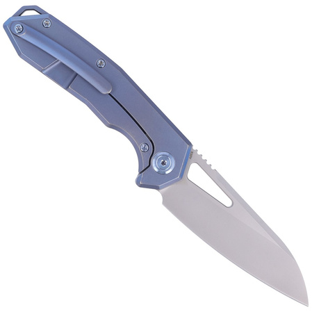 Kubey Vagrant Knife Blue Titanium, Sandblasted CPM S30V by Maksim Tkachuk (KB284B)