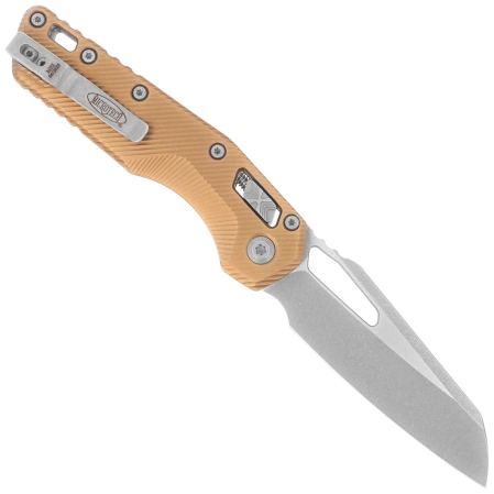Nóż składany Microtech MSI S/E Tan Fluted Aluminium, Apocalyptic M390MK by Tony Marfione (210-10APFLTA)