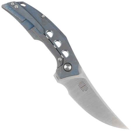 Reate Velocity Blue Titanium Knife, Belt Satin Elmax by Tashi Bharucha