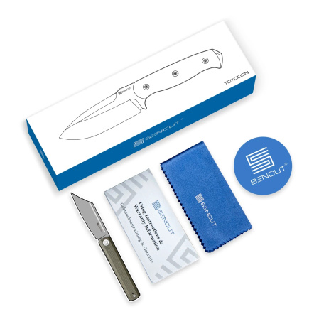 Sencut Toxodon Knife Black G10, Stonewashed 9Cr18MoV (S24036-1)