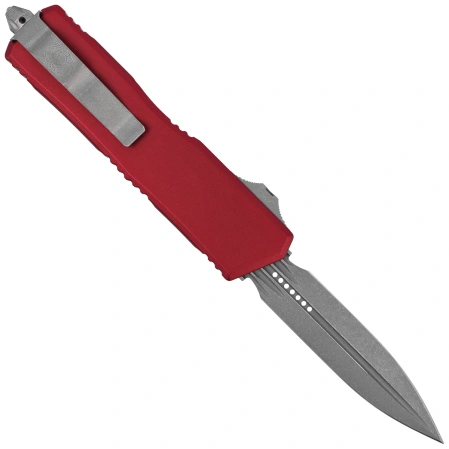 Microtech Scarab II Gen III Executive D/E OTF Knife Merlot Aluminum, Apocalyptic M390MK by Tony Marfione (1175-10APMR)