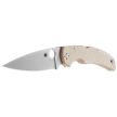 Spyderco Native Chief Knife Brown Canvas Micarta, Satin CPM Cru-Wear by Sal Glesser (C244MPCW)