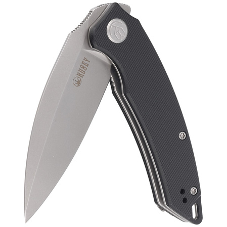 Nóż składany Kubey Knife Leaf Black G10, Bead Blasted AUS-10 by Tiguass (KU333A)