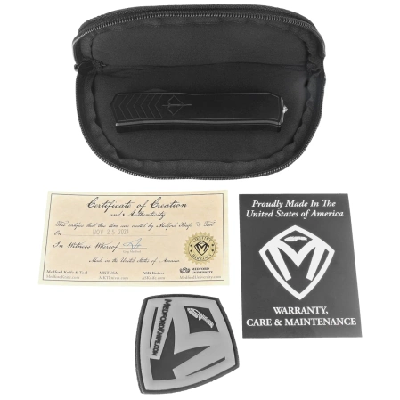 Nóż automatyczny OTF Medford MERC-1 D/E Black Aluminium, Std Clip, Tumbled S45VN by Greg Medford (MK213STQ-42AB-TSCS-BS)