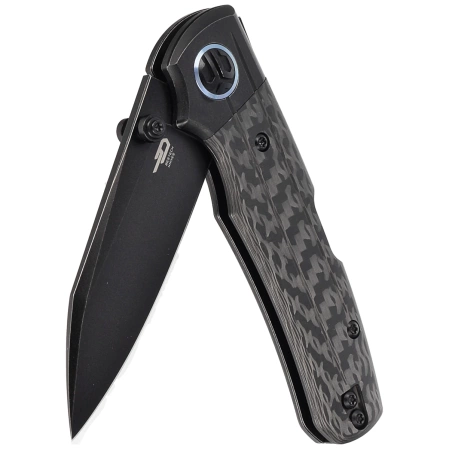 Bestech Tonic Black Titanium/Carbon Fiber, Black Stonewashed M390 by Colin Maisonpierre Knife (BT2204E)