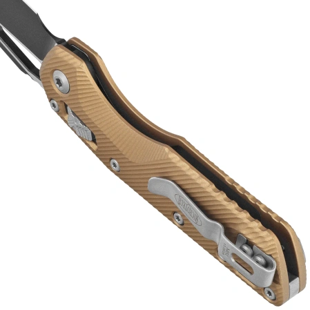 Microtech MSI S/E Knife Fluted Brown Aluminum, Black M390MK by Tony Marfione (210-1FLBN)