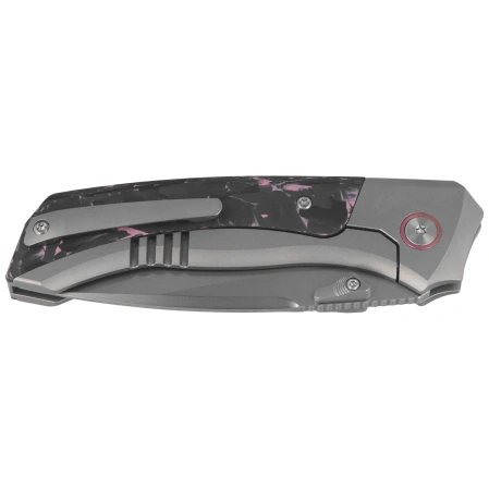 Nóż składany Remette RT-Steed Gray Titanium/Black-Pink Carbon Fiber, Pearlescent M390 (RTWS-TP)