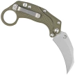 Nóż grawitacyjny Reate EXO-K Gravity Karambit Green Aluminium, Stonewashed N690