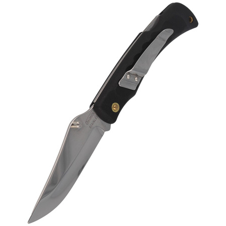 Mikov Crocodile Black ABS Folding Knife, Mirror Finish with Clip (243-NH-1/C CLIP/BLACK)