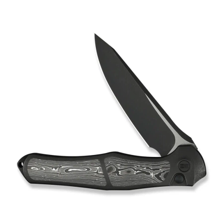 Nóż składany WeKnife 702XI LE No 087/150 Black Integral Titanium/Aluminum Foil Carbon Fiber, Black Stonewashed M390 (WE07B-2)