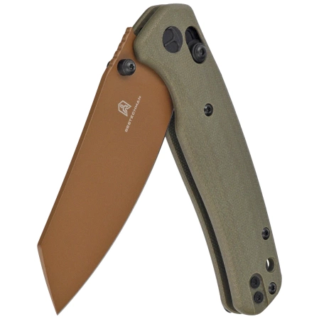 Nóż składany Bestechman Cicada's Wing OD Green G10, Gold 10Cr15MoV (BMK06C)