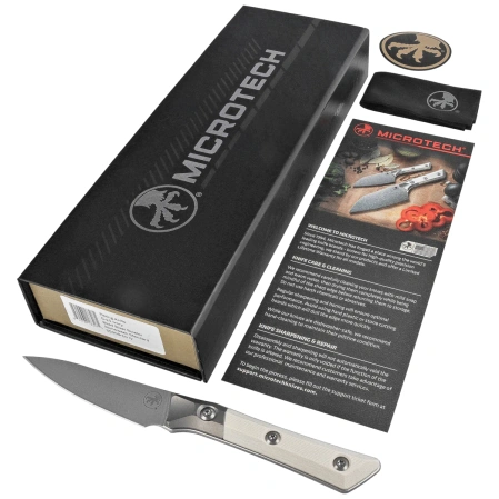 Microtech Pairing Kitchen Knife Ivory G10, Stonewashed MK390 (3500B-10IV)