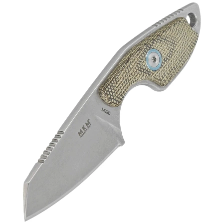 MKM Mikro 2 Green Canvas Micarta, Stonewashed M390 by Jesper Voxnæs neck knife (MKMR02-GC)