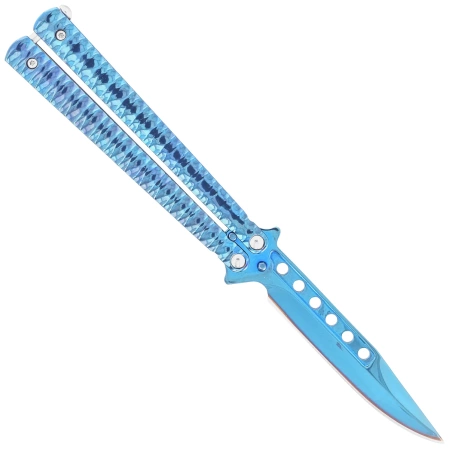 Nóż motylkowy Third Decor Habitat Balisong Blue Titanium Stainles Steel, Blue Titanium (16071A)
