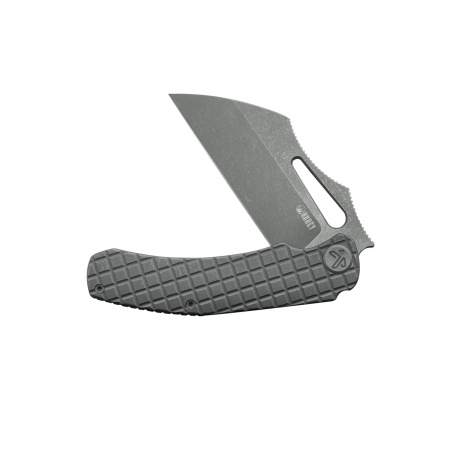 Kubey Sylow Knife Gray Titanium, Darkwashed 14C28N by James Lowe (KU260C)
