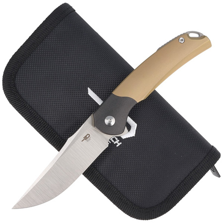 Bestech Supernova Gold Titanium/Black Zirconium, Satin M390 Knife (BT2111C)