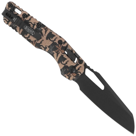 Microtech MSI S/E Ram-Lok Claw Burst Camo Tri-Grip Polymer, Black M390MK by Tony Marfione (210T-1PMCWC-Z4)