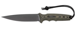 Nóż Spartan Blades Harsey Clandestina Camo Linen Micarta, Black PVD MagnaCut by William W. Harsey (SB57BKCMKYBK)