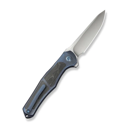 WeKnife 702XI LE No 148/150 Blue Integral Titanium/Shredded Carbon Fiber, Satin M390 (WE07B-1)
