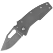 Demko Nano-Shark CP Knife Grey GRN, Stonewashed AUS10A by Andrew Demko (NANO-10A-Grey GRN-CP)
