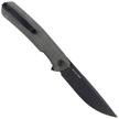 Sencut Knife Scitus Dark Green Canvas Micarta, Black Stonewashed D2 by Ostap Hel (S21042-3)