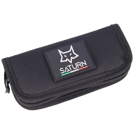 FOX Knife Saturn Black Aluminium, Stone washed N690Co by Denis Simonutti (FX-551 ALB)