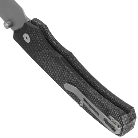 Remette WD107M Knife Black Micarta, Titanium 14C28N