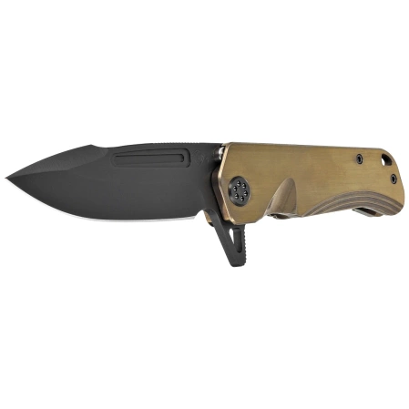 Medford Knife Proxima Bronze/PVD Black Titanium, Black PVD S45VN by Greg Medford