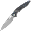 Rike Knife RK 1902 B/CF Titanium/Blue Carbon Fiber, Bead Blasted M390