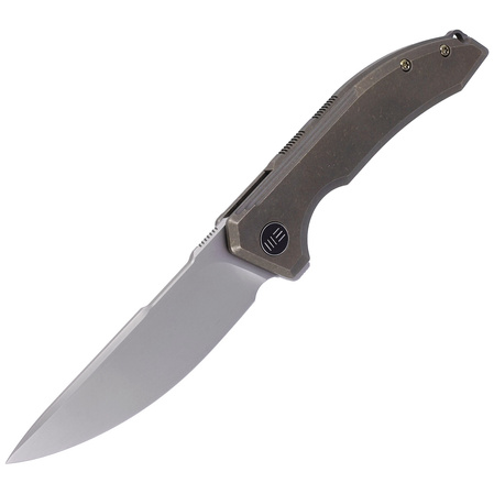 WE Knife Quixotic Bronze Titanium, Silver Bead Blasted CPM 20CV (WE21016-5)