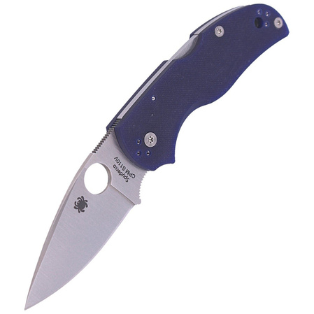 Spyderco Native 5 Knife Dark Blue G10, Satin CPM S110V by Sal, Eric Glesser (C41GPDBL5)