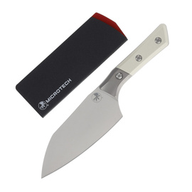 Nóż kuchenny Microtech Santoku 6" Titanium Bolster/Ivory G10, Stonewashed M390MK (3200B-10IV)