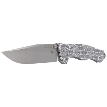 Bestech Keen II Black White G10/Titanium, Stonewashed/Satin CPM S35VN by Koens Craft Knife (BT2301C)