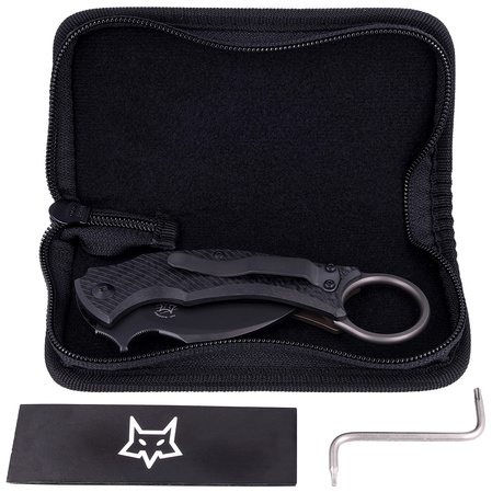Nóż składany FOX Karambit Black Bird by Bastinelli Carbon Fiber/Bronze Ti, PVD Elmax (FX-591 TiCBR)