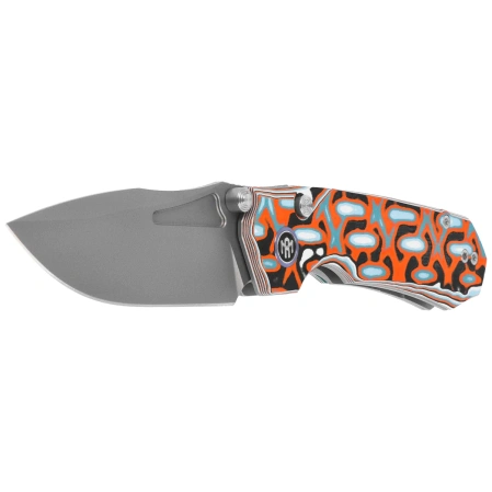 Remette RT-Rhino Knife Blue/Orange G10, Beadblasted D2 (RNGD261)