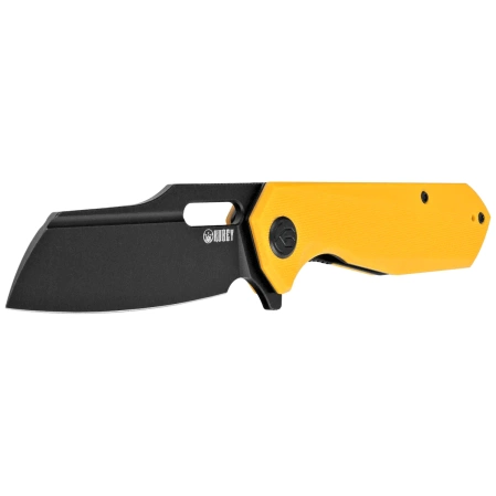 Kubey Atlas Knife Yellow G10, Blackwashed 14C28N by Jelly Jerry (KU328E)