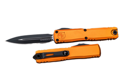 Microtech Ultratech Gen IV D/E OTF Knife Orange Aluminum, Black M390MK by Tony Marfione (11224-1OR)