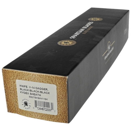 Spartan Blades George V-14 Dagger Knife Black G10, Black PVD MagnaCut by Les George (SB27BKBKKYBK)