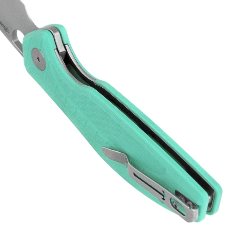 Bestechman Angry Owl Knife Aqua G10, Satin/Stonewashed D2 by Keanu Alfaro (BMK12B-1)