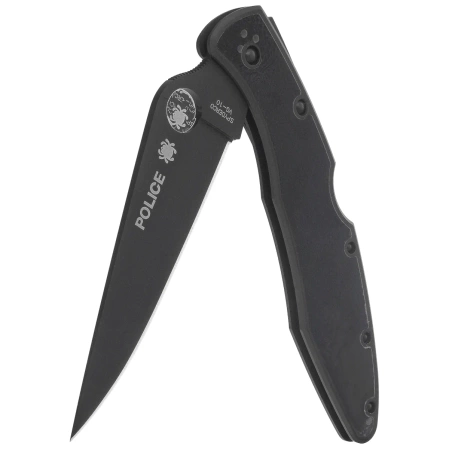 Nóż składany Spyderco Police Black TiCN Stainless Steel, Black TiCN VG-10 by Sal Glesser (C07BKP)