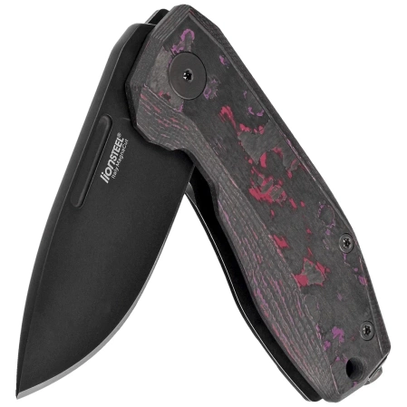 LionSteel Nano Knife Purple Haze Fat Carbon, Old Black MagnaCut (NA01 PH)